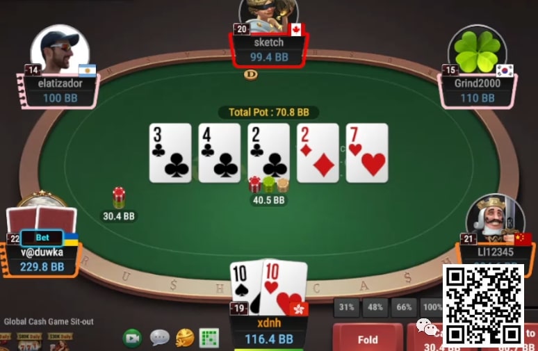 【EPCP扑克】牌局分析：多人池很少bluff