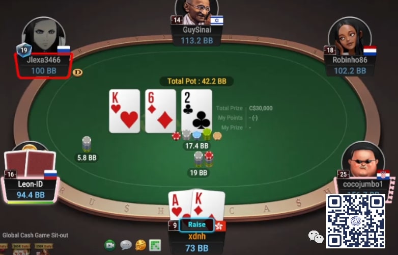 【EPCP扑克】牌局分析：3Bet底池AK翻前慢打翻后快打