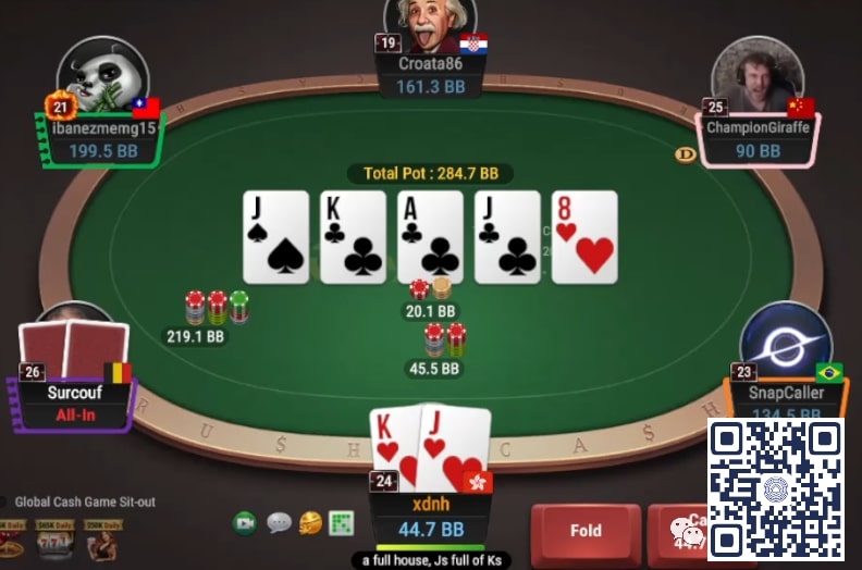 【EPCP扑克】牌局分析：河牌葫芦被3bet allin