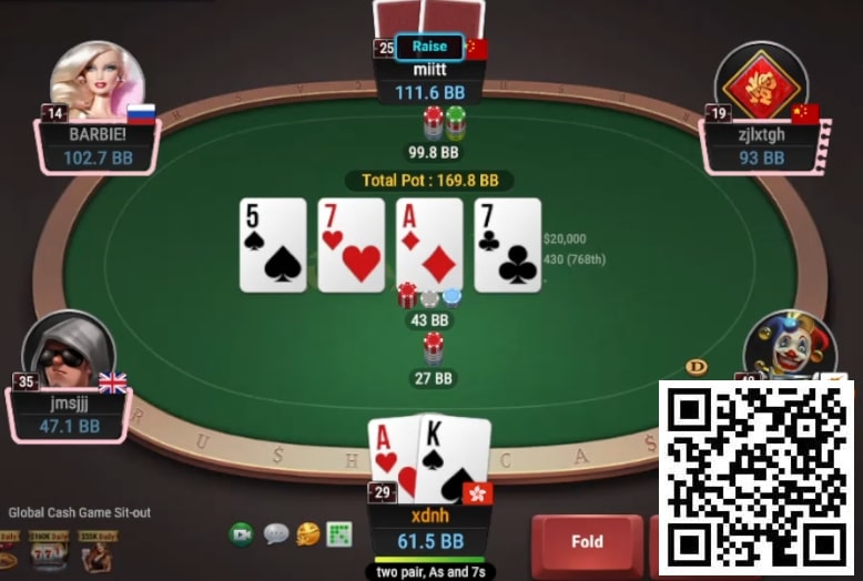 【EPCP扑克】牌局分析：3bet底池，TPTK转牌被推allin