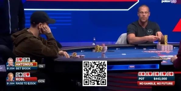 【EPCP扑克】讨论 | Patrik Antonius在错误一侧持有葫芦：他可以对Robl的小加注弃牌吗？