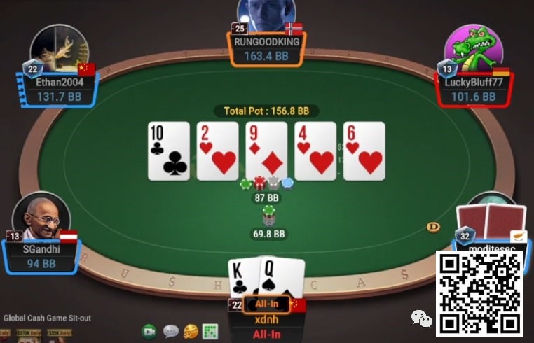 【EPCP扑克】牌局分析：咎由自取——3枪bluff又失败了