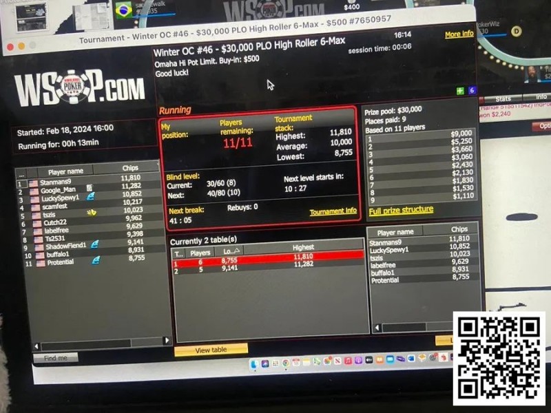 【EPCP扑克】趣闻 | WSOP线上赛延迟报名出现BUG，导致11人争夺3万美元保底奖金！