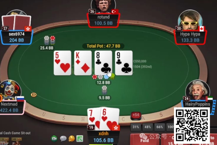 【EPCP扑克】牌局分析：转牌check raise造池