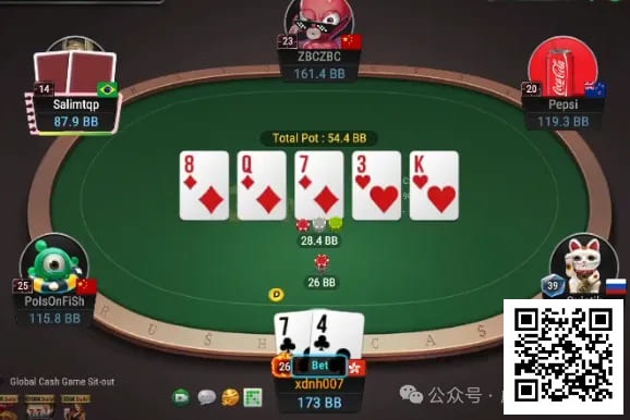 【EPCP扑克】牌局分析：中对要不要开第三枪？