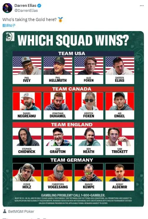【EPCP扑克】欧美牌手争论“扑克奥运”阵容，却忽视了来自东方的“龙之队”？