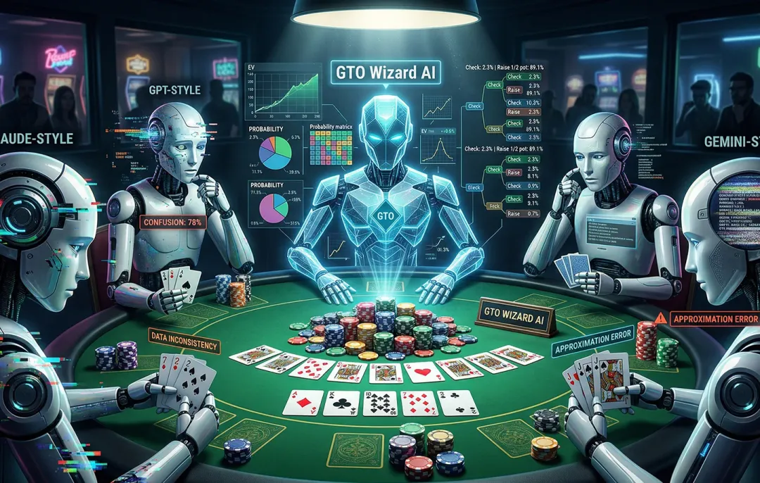【EPCP扑克】大模型集体扑克“翻车”：GTO Wizard一穿二十，人类玩家暂时安全