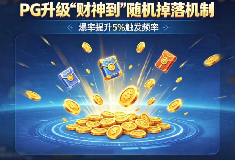【EPCP扑克】PG升级“财神到”随机掉落机制,爆率提升5%触发频率。