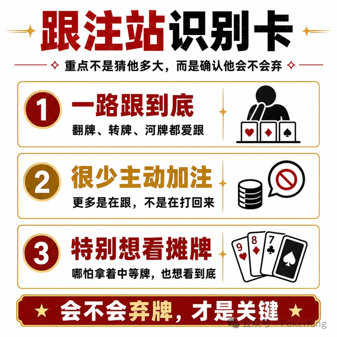 【EPCP扑克】面对“跟注站”，别再讲复杂故事了：三条调整让你少吃亏
