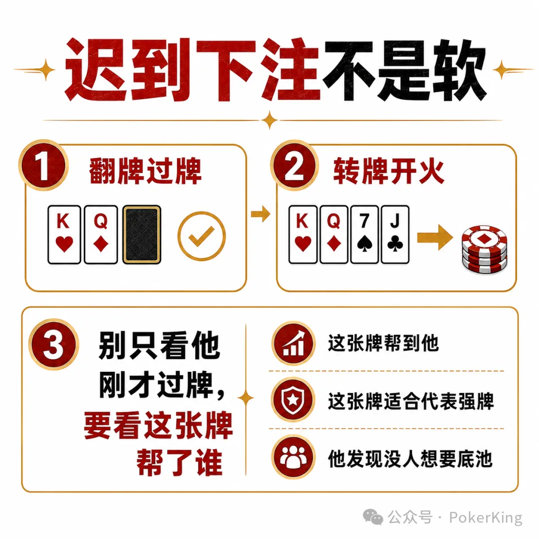 【EPCP扑克】对手过牌后突然开火？别急着判断，先看这三样