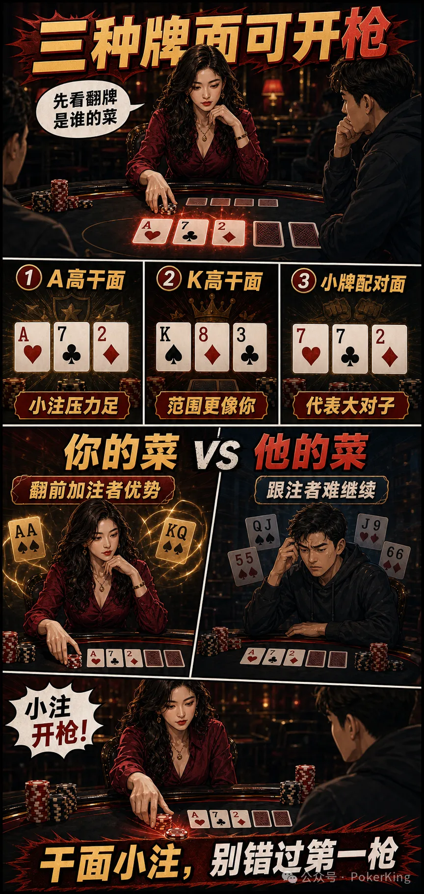 【EPCP扑克】翻牌第一枪该不该开?别只看自己中没中,先看牌面更像谁