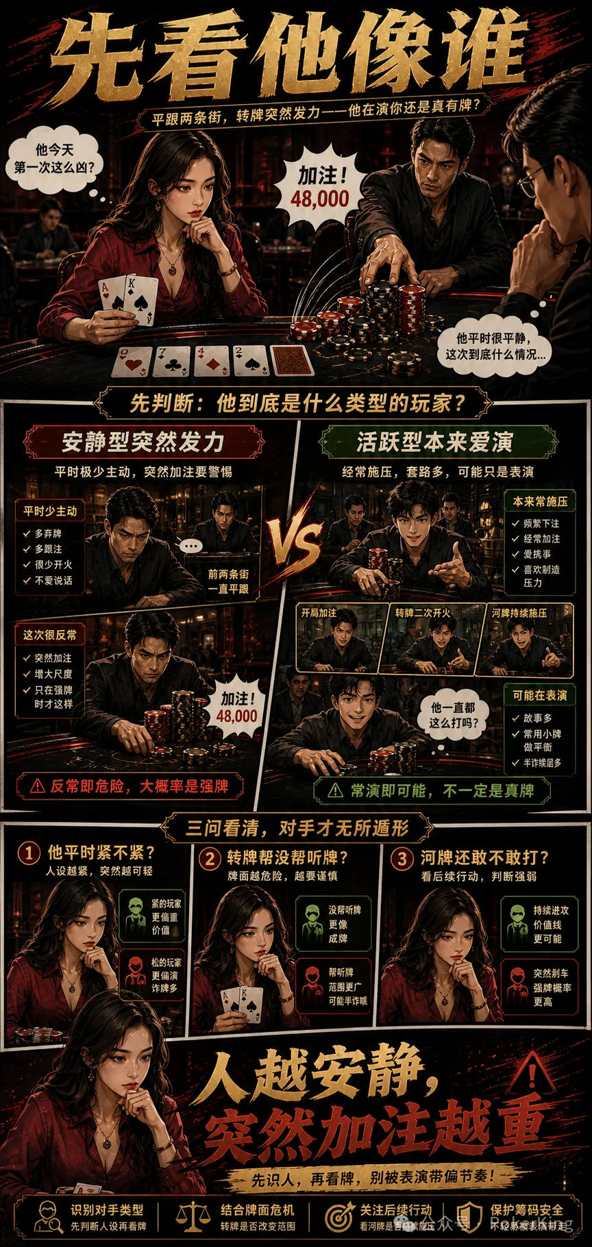 【EPCP扑克】转牌被加注,到底该不该抓?先看三个破绽再决定