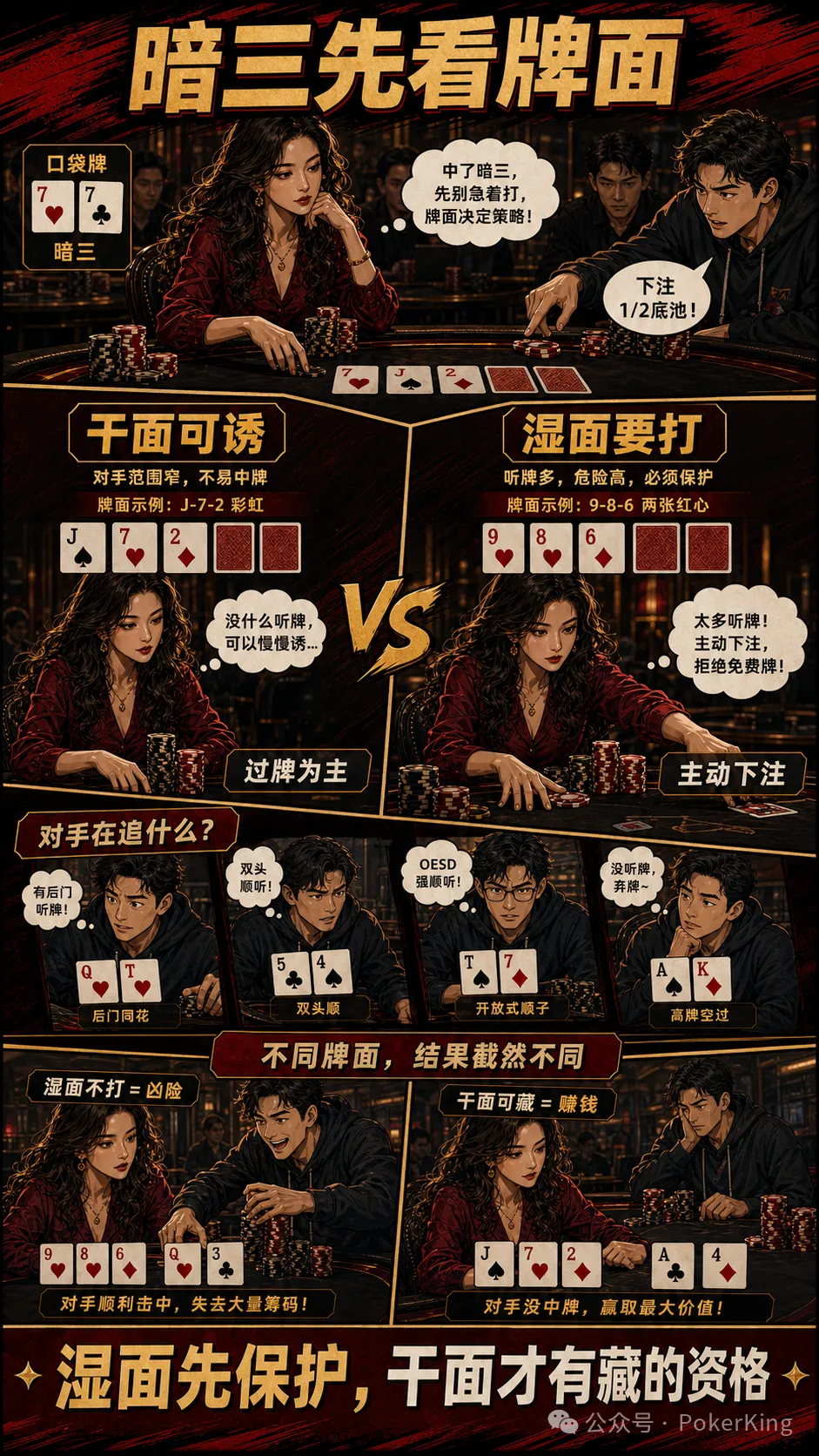 【EPCP扑克】暗三条要不要慢打?先看牌面、对手和人数再决定