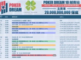 【EPCP扑克】赛事预告|扑克之梦10越南站赛程公布 各路选手将云集会安